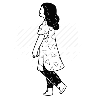 girl, female, child, movement, move, walk away